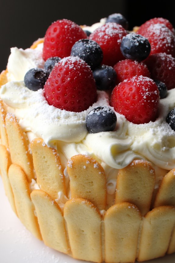 luxurious bavarian cream dessert