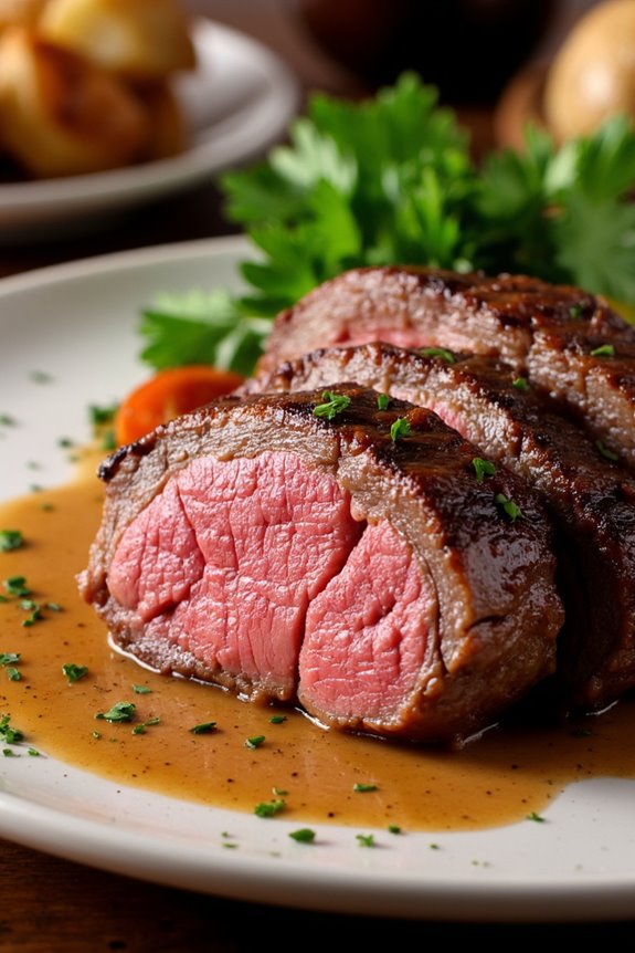 luxurious beef tenderloin dish
