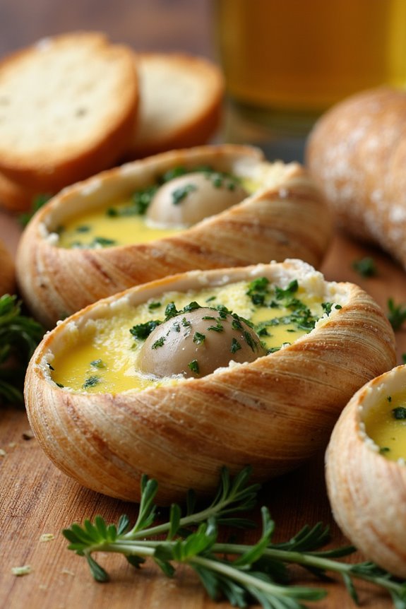 luxurious garlic butter snails