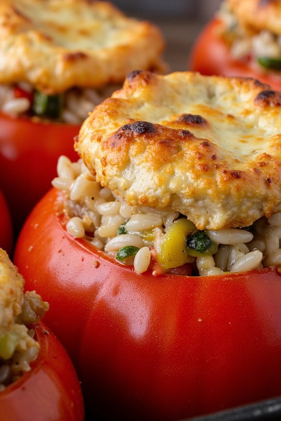 mediterranean stuffed tomato delight