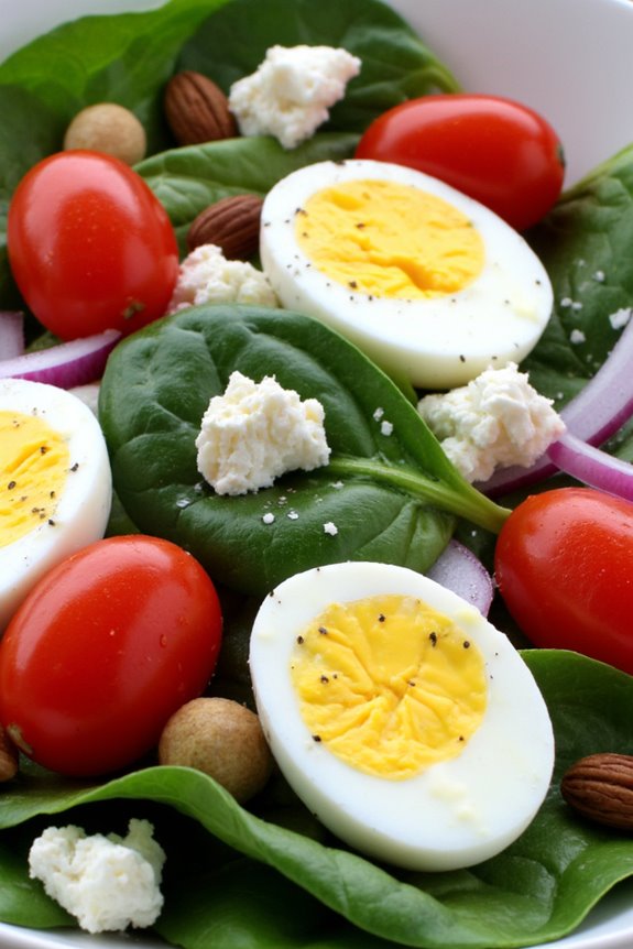 nutritious spinach egg salad