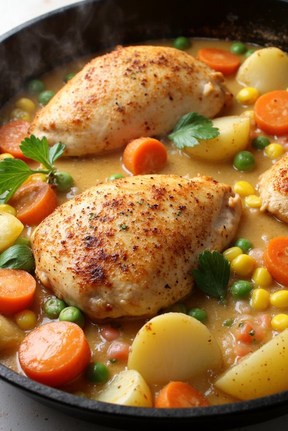 one pan chicken casserole delight