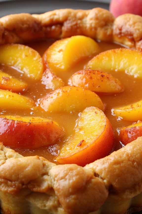 peach caramelized pastry delight