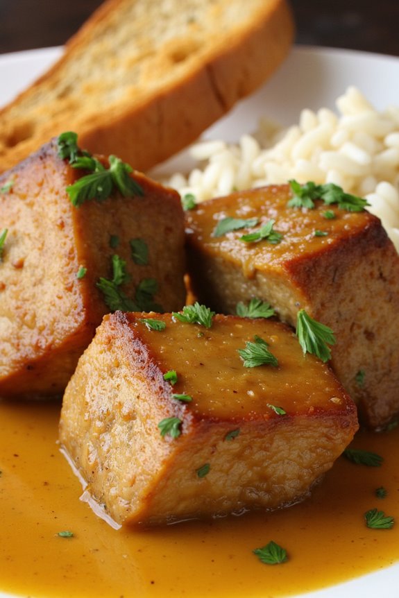 pork saut with mustard