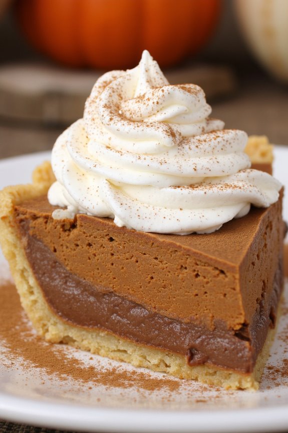 pumpkin spice chocolate pie