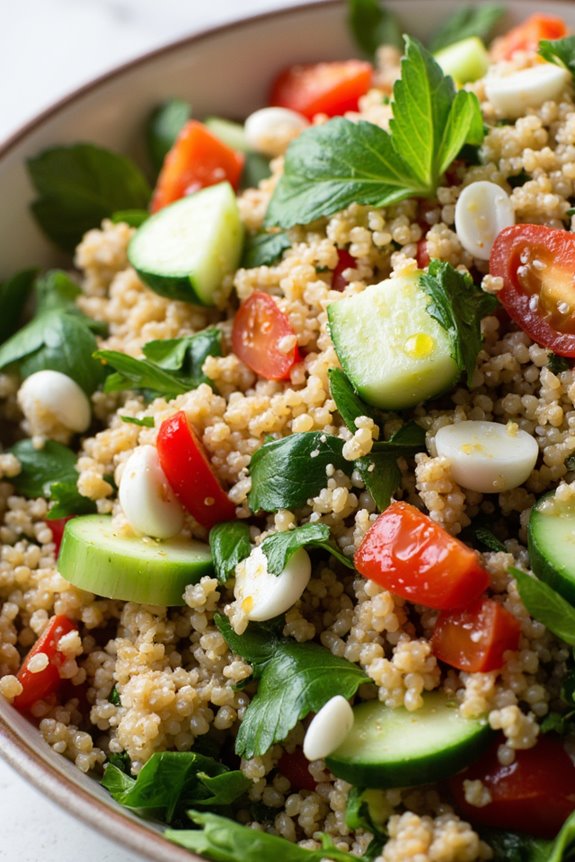 quinoa based healthy salad alternative