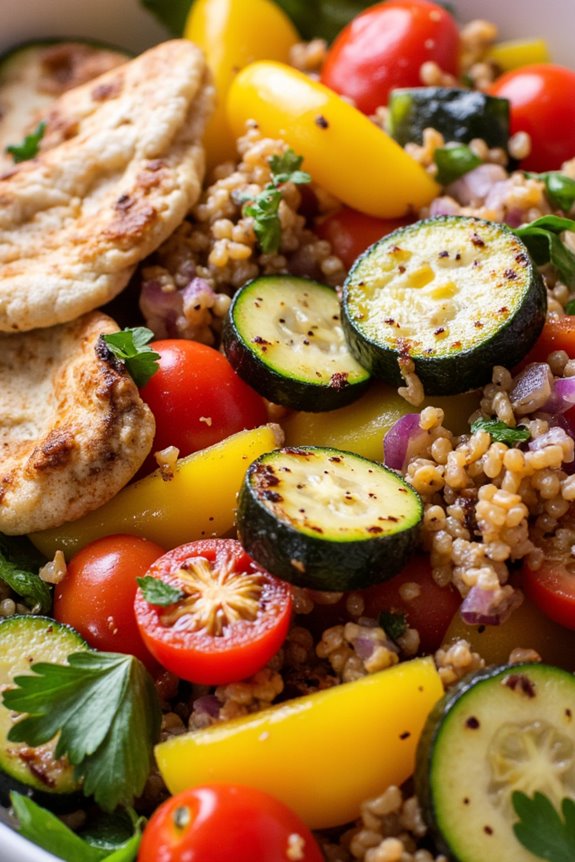 quinoa salad with roasted vegetables