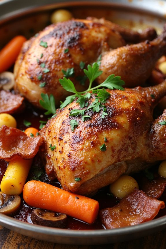 rustic chicken in wine