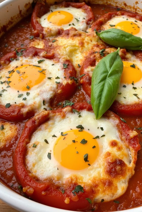 rustic egg and tomato bake