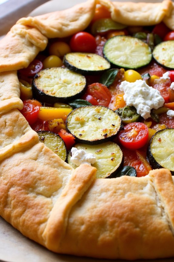 rustic roasted vegetable tart
