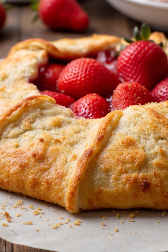 rustic strawberry dessert galette