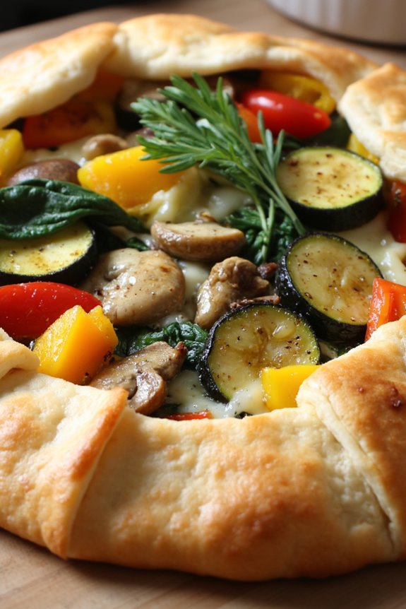 rustic vegetable filled galette
