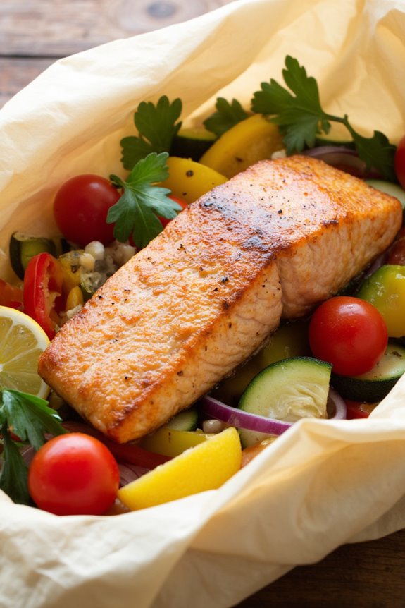 salmon baked in parchment