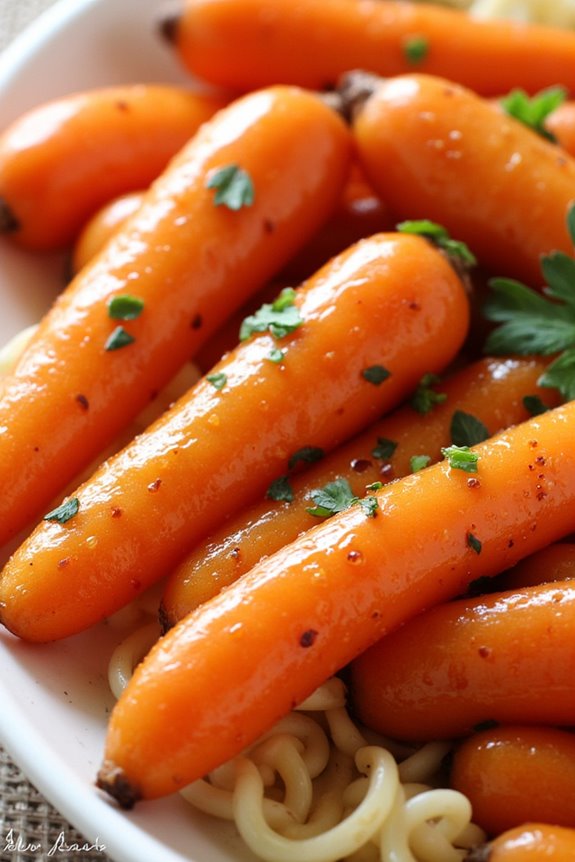 saut ed carrots with honey