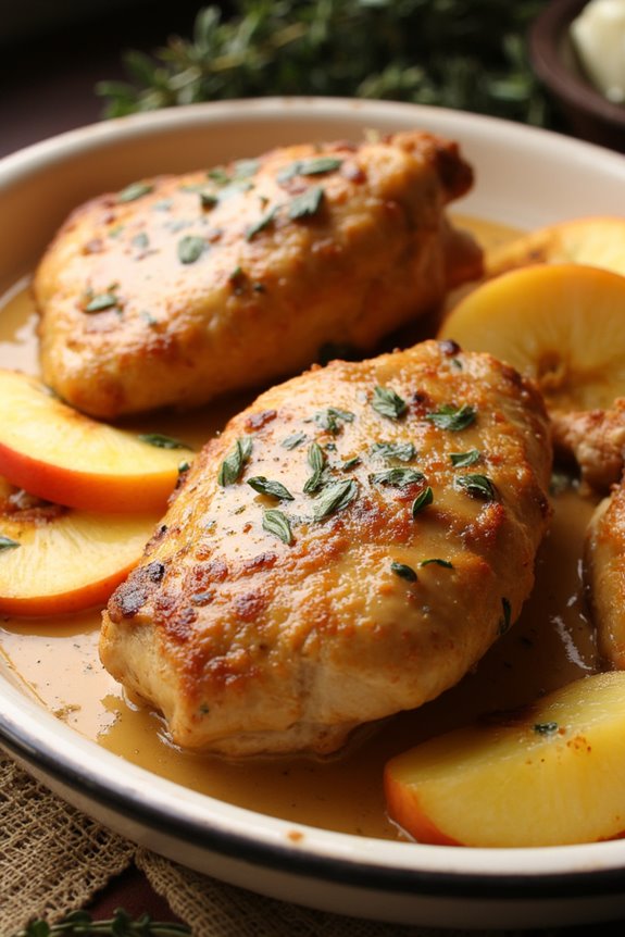 savory apple brandy chicken