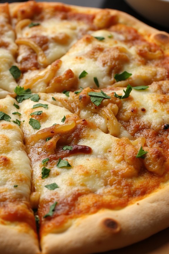 savory caramelized onion pizza