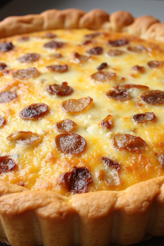 savory caramelized onion quiche