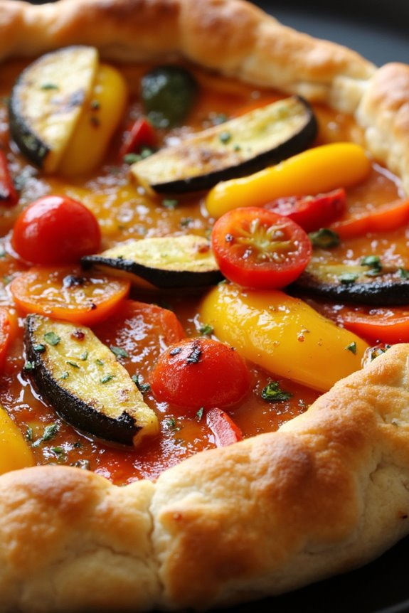 savory caramelized vegetable pastry