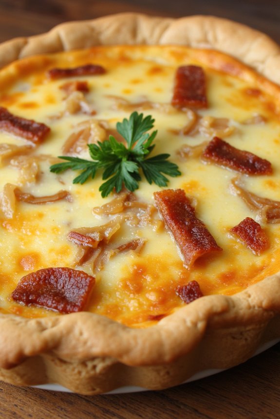 savory custard in pastry