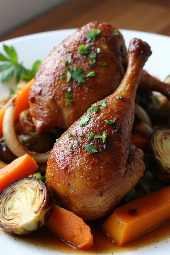 savory duck with vegetables