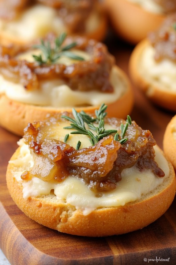 savory onion cheese bites