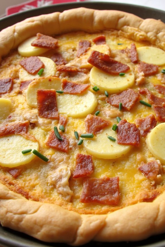 savory potato bacon quiche