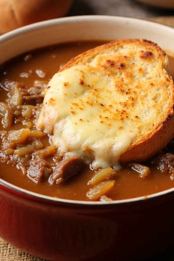 savory soup with garlic