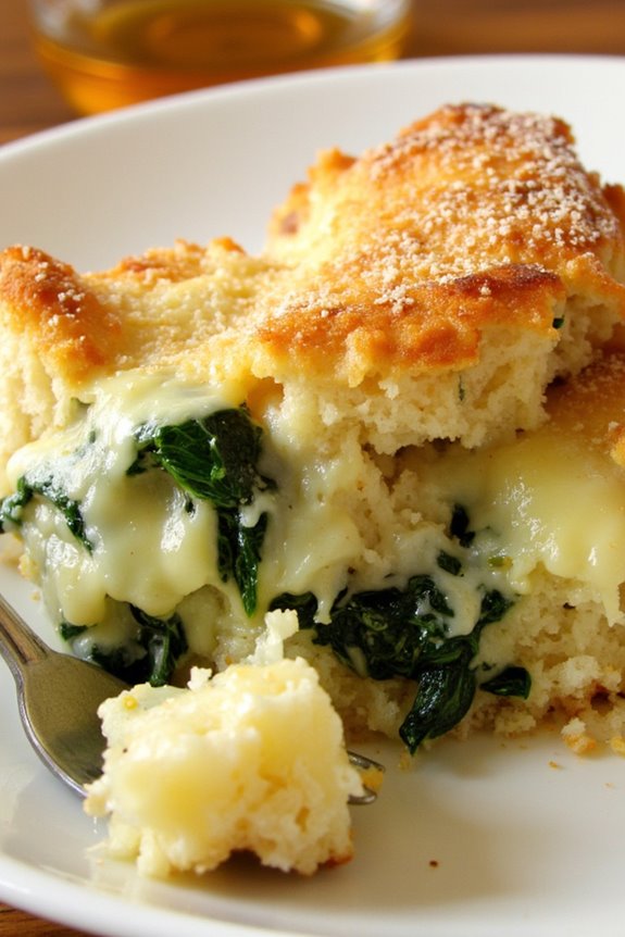 savory spinach cheese casserole