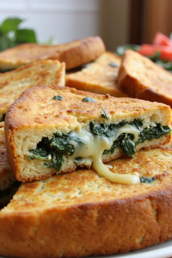 savory spinach cheese toast