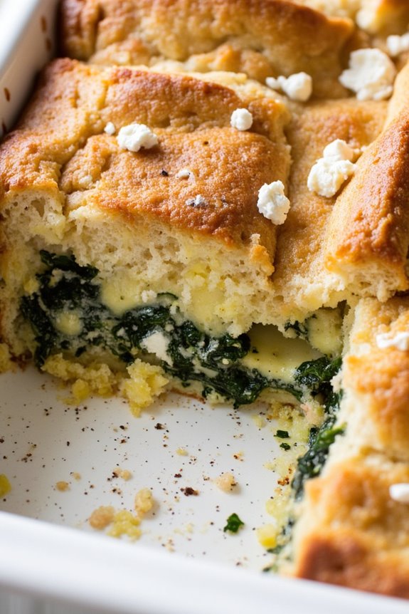 savory spinach feta bake
