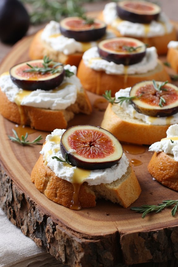 savory sweet goat cheese crostini