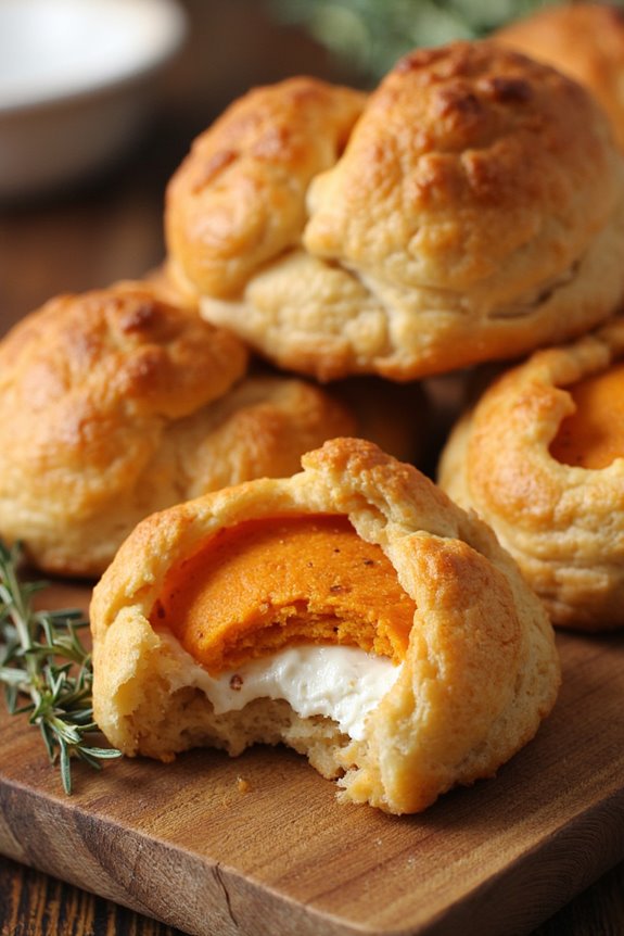 savory sweet potato puffs