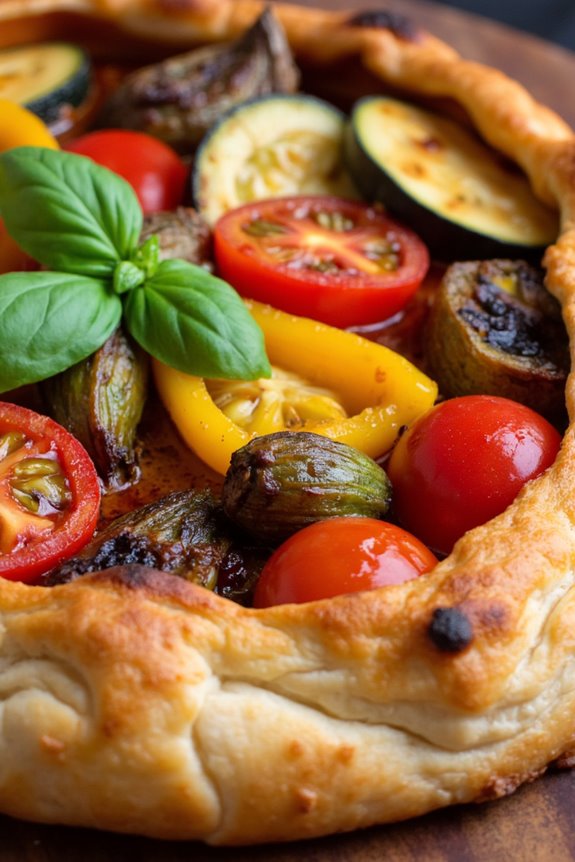 savory upside down vegetable tart
