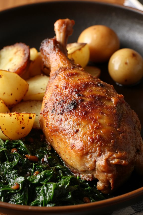 slow cooked flavorful duck legs