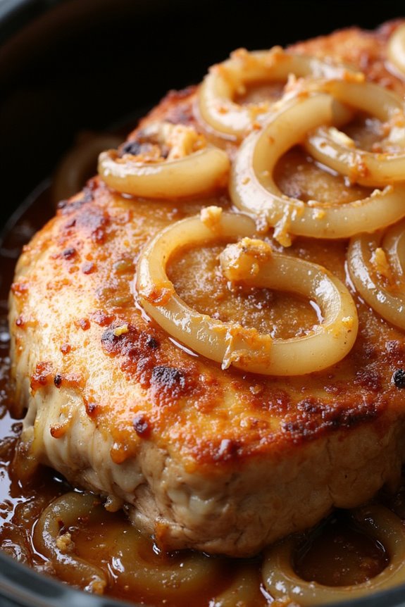 slow cooked savory pork chops