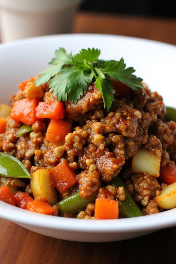 spicy pork stir fry fusion