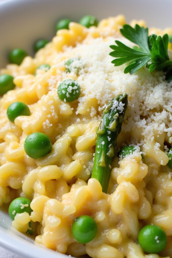 spring inspired creamy risotto