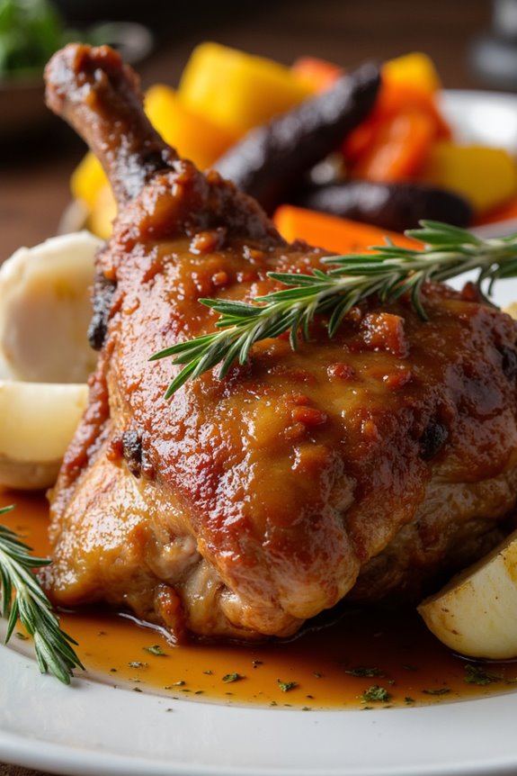 succulent slow cooked duck delicacy