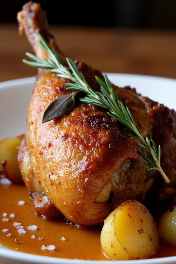 succulent slow cooked duck