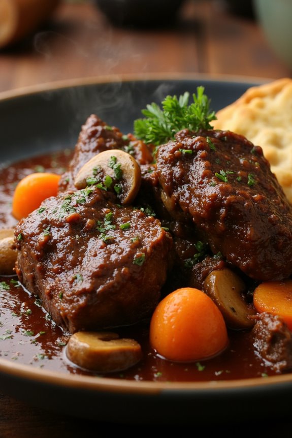 tender beef in wine
