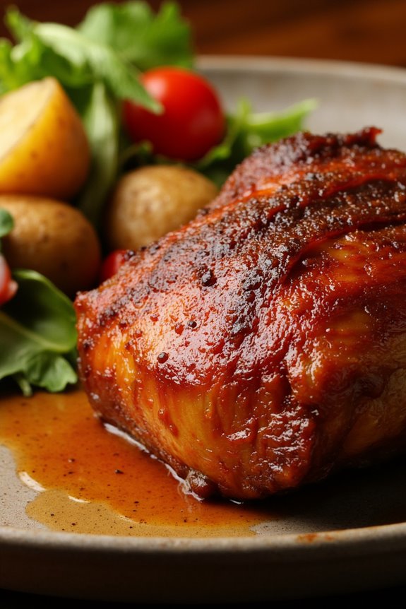 tender duck crispy skin