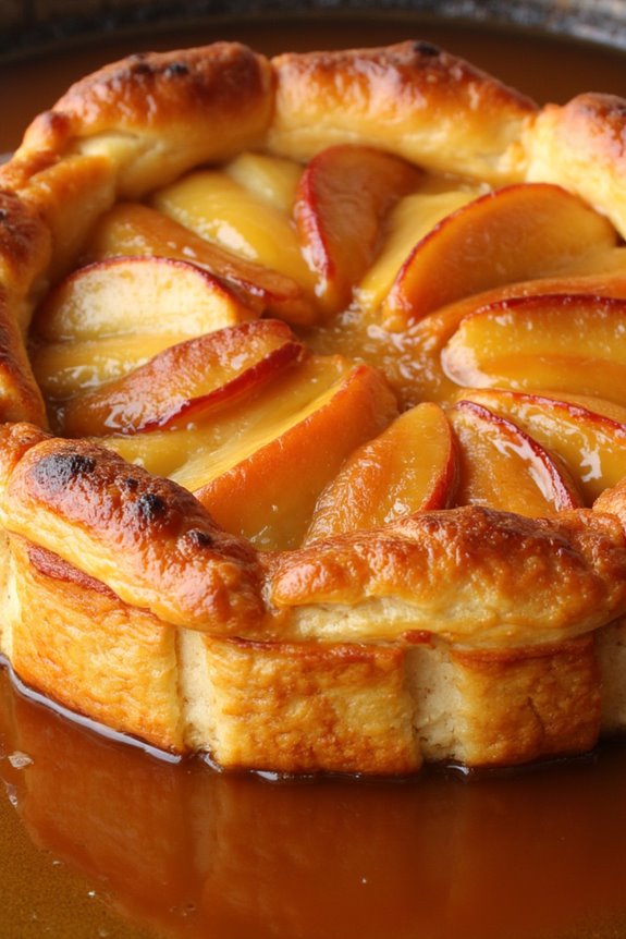 upside down caramelized apple dessert