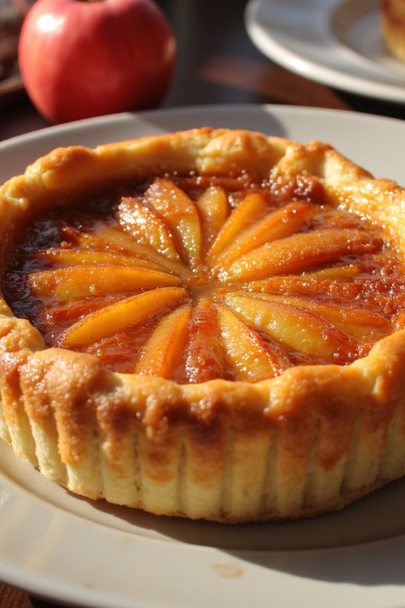 upside down caramelized apple tart