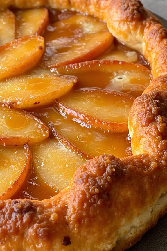upside down caramelized apple tart