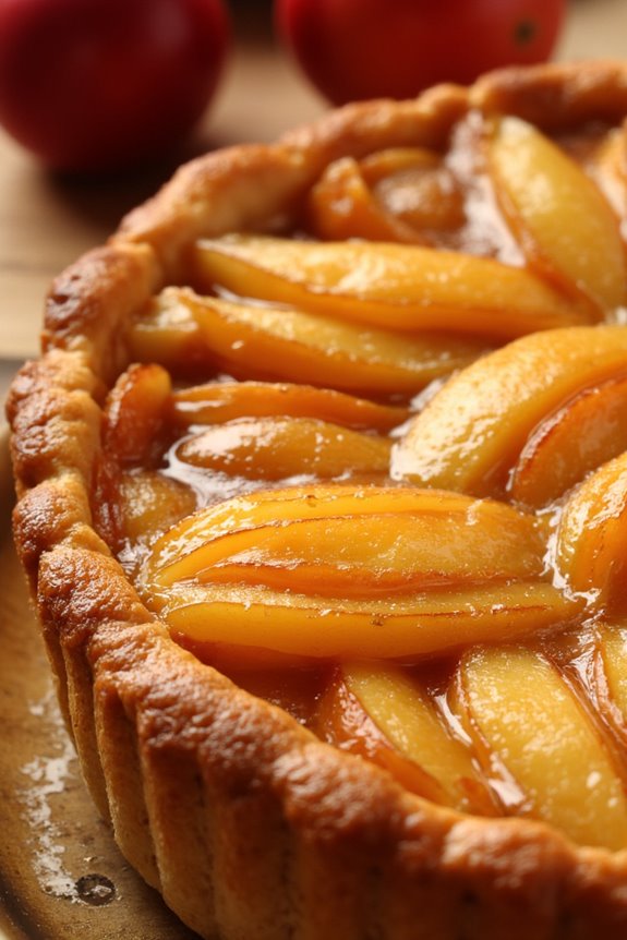 upside down caramelized apple tart
