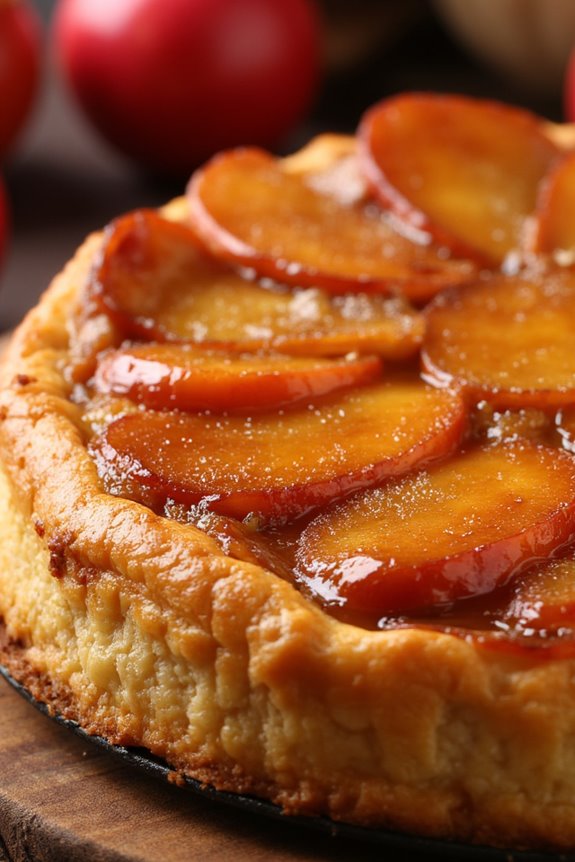 upside down caramelized apple tart