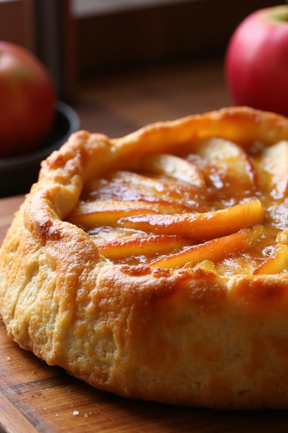 upside down caramelized apple tart