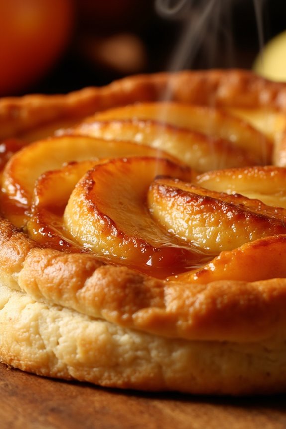 upside down caramelized apple tart