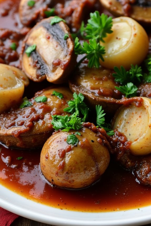 vegetarian coq au vin delight