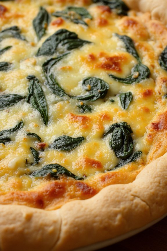 vegetarian quiche with spinach